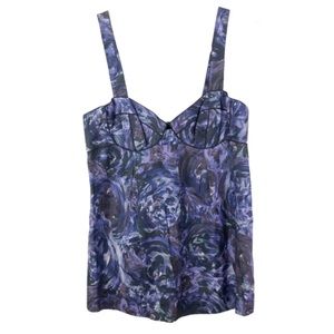 Rebecca Taylor Silk Printed Tank Top